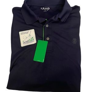 IZOD Golf Grid Mens Classic Fit Cooling Long Sleeve Polo Shirt XL